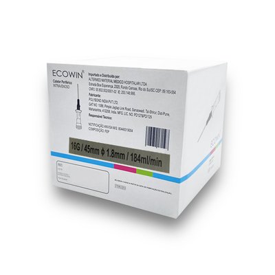 Cateter Intravenoso Caixa com 100 - Medix - 14G Laranja