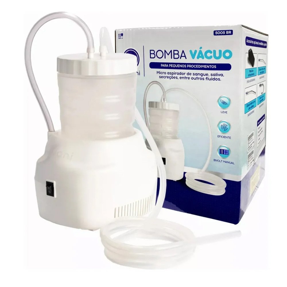 Aspirador Bomba a V&aacute;cuo Sangue e Secre&ccedil;&otilde;es 5005BR Bivolt Manual Nevoni